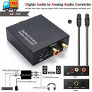 Digital Coaxial Optical to Analog RCA L/R Audio Converter Adapter with Aux 3.5mm