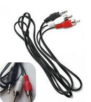 3.5mm to 2RCA Male Aux Cable 3.5 Jack RCA Audio Cables for Computer Phone DVD