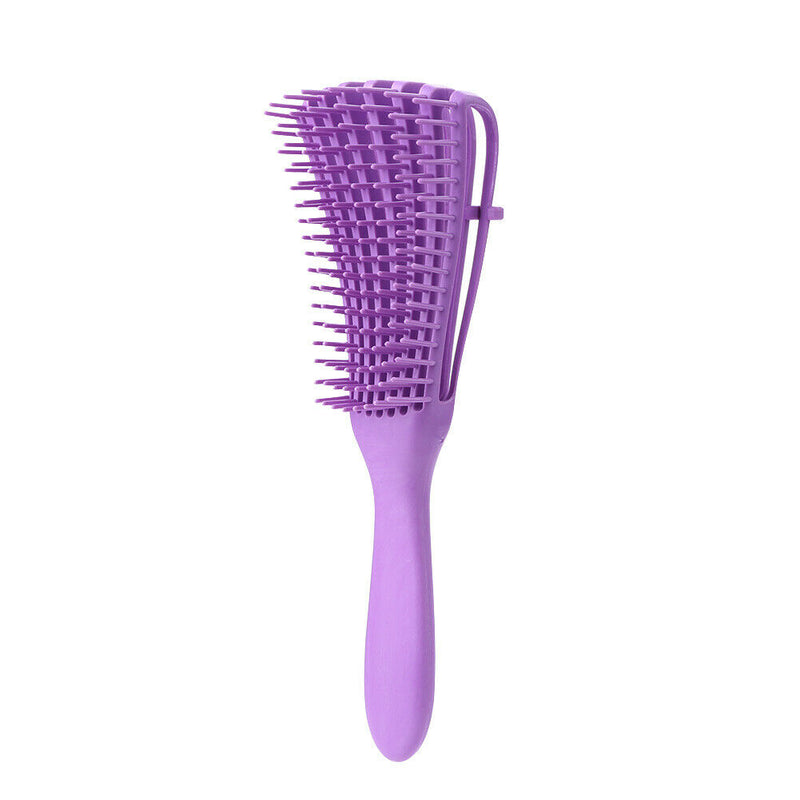 Women Hair Scalp Massage Comb Curly Hairdressing Styling Hairbrush (Purple)