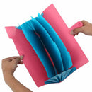 Plastic Expanding File Folders Accordion Document Organizer 5-Pocket A4 Let