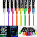 8PCS Liquid Chalk Pens Marker Reversible Neon Colours 6mm G Wipe K9Q0 Clean V5V3