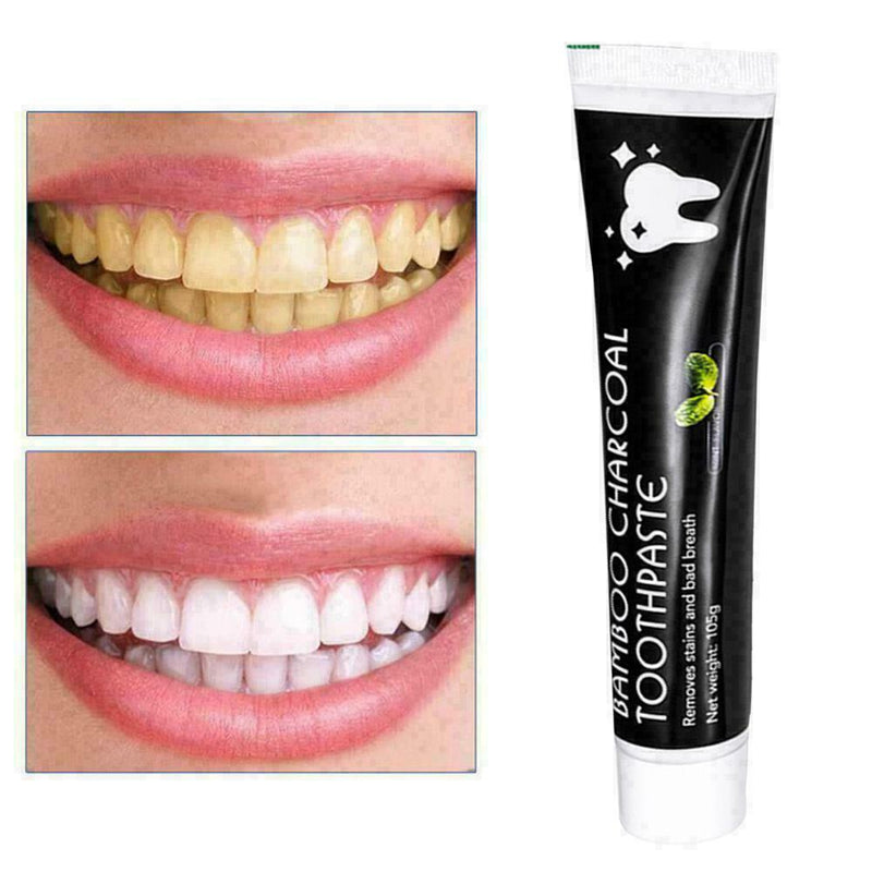 105g Bamboo Charcoal Teeth Whitening Toothpaste Black Bad Removes St Breath K7W9