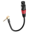 90Degree 3.5mm TRS Male Stereo To XLR 3pin Female Plug Audio Cable Connector