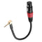 90Degree 3.5mm TRS Male Stereo To XLR 3pin Female Plug Audio Cable Connector