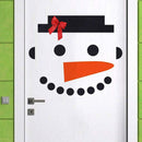 16Pcs DIY Christmas Snowman Face Decoration Garage Door Window Decor Kit
