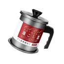 1.2L Stainless-Steel Oil Strainer Pot Grease Container Can Keeper w/ Lid