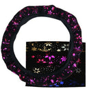Universal Shiny Purple Snowflake Auto Car Steering Wheel Cover Non-slip Elas- OZ