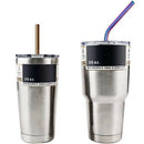 Stainless Steel Metal Straws, 6mm Reusable Drinking Straws Set of 8 with 2  W5O9
