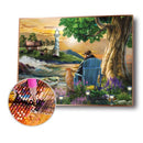Diamond Painting Beacon Oldman 5D DIY Full Round Drill Wall Picture 40x30cm