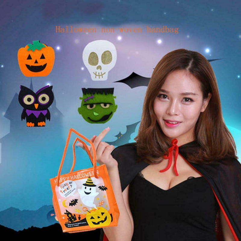 New Pumpkin Lantern Canvas Tote Bag Women Shopper Carry Pouch Halloween Hot