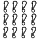 12pcs/Lot Black Mini SF Carabiners Spring Backpack Clasps EDC Keychain Cara
