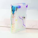 Pvc Rainbow Transparent Notebook Diary Cover Glitter Loose Leaf Note Book P
