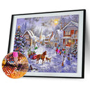 Christmas Snow Carriage  5D Diamond DIY Painting Craft Kit Home Decor