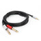 1.8m 3.5mm Male to Dual 6.35mm Male Audio Cable for Mixer Amplifier Speaker
