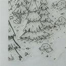 Xmas Forest framed Scrapbooking Album Card Decor DIY Craft Clear Stamps LJ