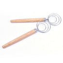 1PC Stainless Steel For DIY Bakeware Dough Whisk Handle Eggs Beater Mixer  Hn