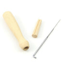One Felting Needle Wooden Handle Holder DIY Tool For Creative Craft P9I2