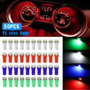 50x T5 74 2721 Wedge 1-SMD-3014 LED Speedometer Gauge Cluster Dash Light Bulbs