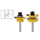2pcs 1/4'' Shank Tongue and Groove Router Bit Set Durable Rotary Power Tools