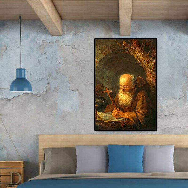 1000pcs Paper Puzzles Jigsaw Cross Old Man Oil Painting Assemble DIY Toys