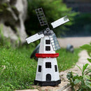 Solar power Windmill Lighthouse Spinner Garden Lawn mu Lamp Lights Decor LE C3N8