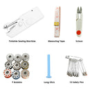Portable Mini Handheld Electric Sewing Machine Set w/Pins Scissors Bobbins A