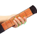 4 Fret Pocket Guitar Portable Practice Trainer Tool Wooden 6 String Chord Gadget