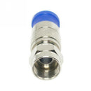 Rg6 F Type Connector Coax Coaxial Compression Fitting 20 Pack (Blue) R9N1