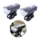 2x Rechargeable USB Bike Headlight  Handlebar LED Front Lamp Light White