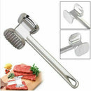 Stainless Steel Meat Hammer Tenderizer Double Side Beaf Steak Mallet Meat H G8T1