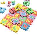 36Pcs Soft Foam Baby GXildren Kids Play Mat Alphabet Number Letter Puzzle** ^`US