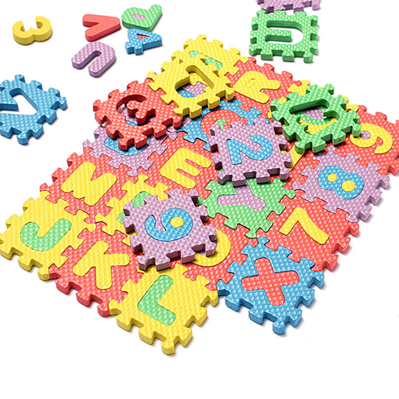 36Pcs Soft Foam Baby GXildren Kids Play Mat Alphabet Number Letter Puzzle** ^`US