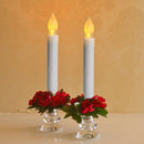6pc 165mm Battery Powered LED Long Taper Candle for Church Home Party Decor