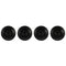 4-Piece Black Acrylic + Plastic Top Hat Guitar Speed Bell Knob Volume Tone