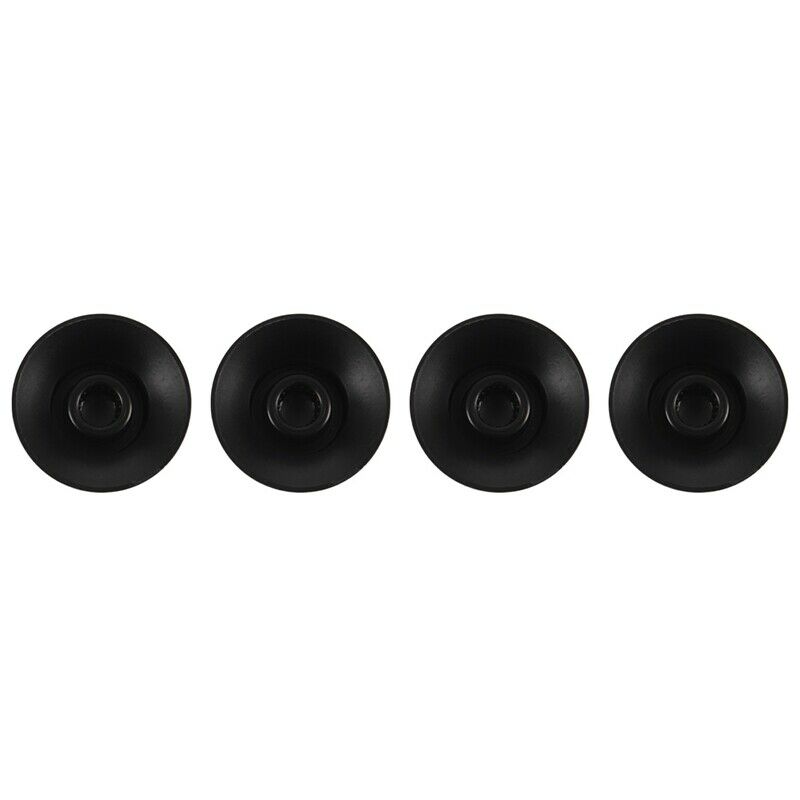 4-Piece Black Acrylic + Plastic Top Hat Guitar Speed Bell Knob Volume Tone