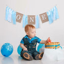 1pc White Art Cloth Flag Summer Fresh Style Banner for Birthday Parties Kit