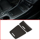 Carbon Abs Center Storage Box Panel Trim Ashtray Cover Car Stickers for Mer