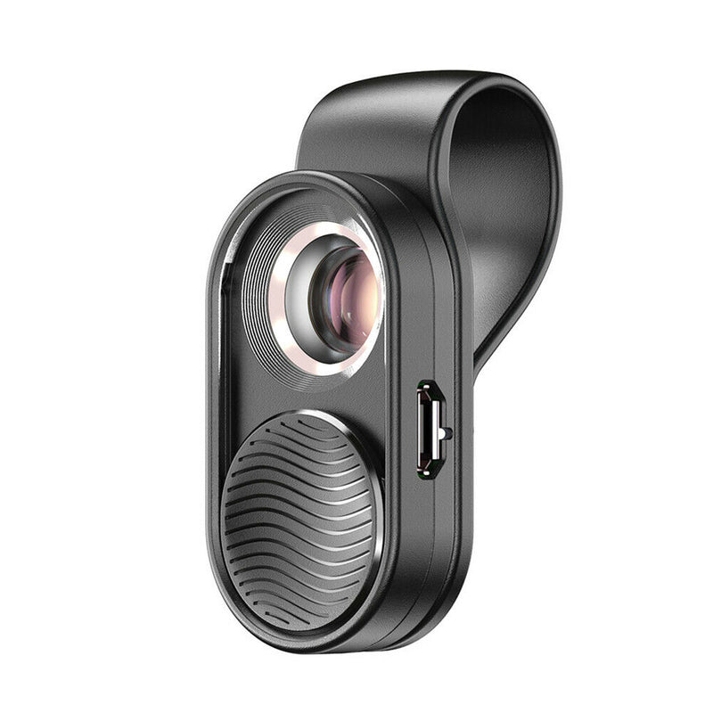 100x magnification portable mini microscope with LED light for smartphone camera