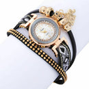 Duoya Luxury Top Brand Fashion Women Watches Elephant Quartz Ladies Crystal