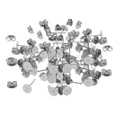 30 Pairs Stainless Steel Ear Posts Butterfly Backs DIY Crafts Earring Pad