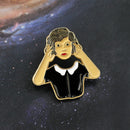 Creative Clothing Bags Alloy Badge Women Men Portrait Drip Brooches Jewelry A