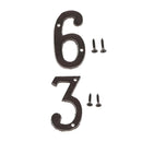 3 &6 Heavy Duty Wrought Iron House Address Number Digits for Door Sign
