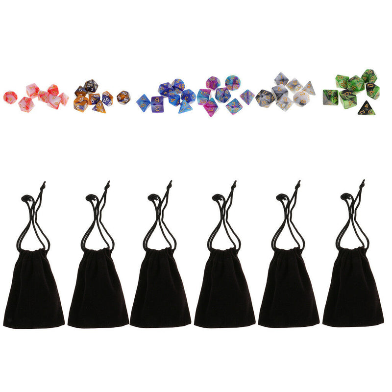 7X 7-Die Polyhedral Dice For Dungeons And Dragons DND RPG MTG Dice Game Dice