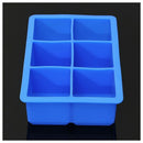 Silicone 6-Cavity Large Square Ice Pudding Jelly Soap Maker Mold Mould Tray Y8F6