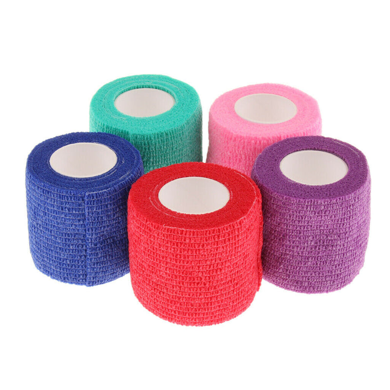 Pet Puppy Cat Vet Tape Anti-Bite Self-Adhesive Bandage Elastic, Pack of 10, Rand