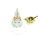 6pcs Unicorn Theme Paper Caps Birthday Hats for Kids Birthday Party Decor JR