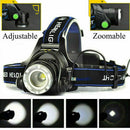 Super Bright P70 LED Headlamp Zoom USB Rechargeable Headlight Torch Fishing Lamp