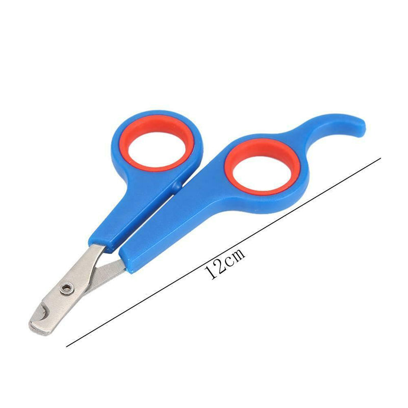 Stainless Steel Pet Nail Toe Scissors Dog Cat Claw Grooming Clipper (Blue) A