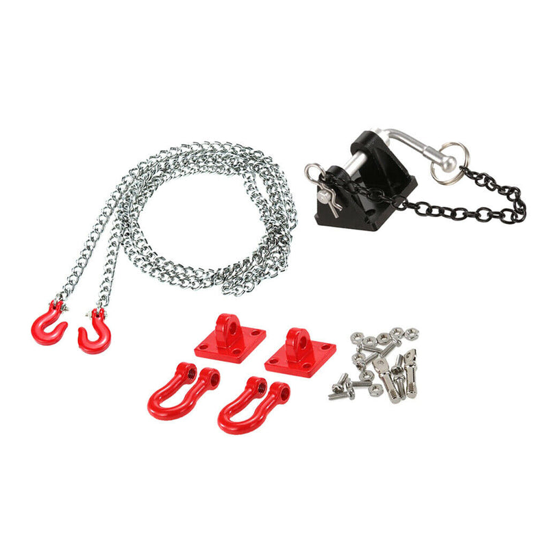 1:10 Scale Tow Hook with Trailer Chain for RC Accessory Traxxas Trx-4 TRX4