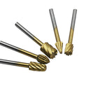 10pcs Routing Wood Rotary MIlling File Cutter Carving Rasps Deburrs HSS Titanium